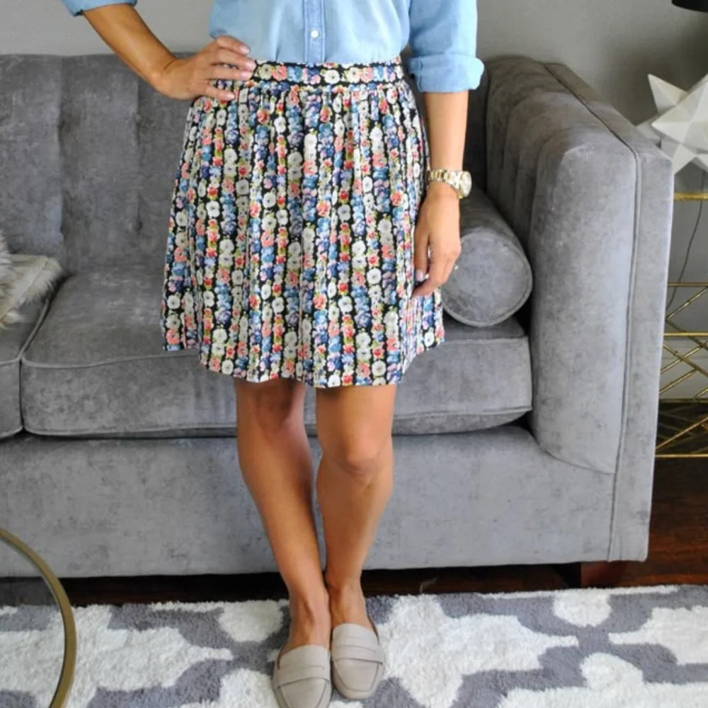 J. Crew floral‎ chiffon skirt